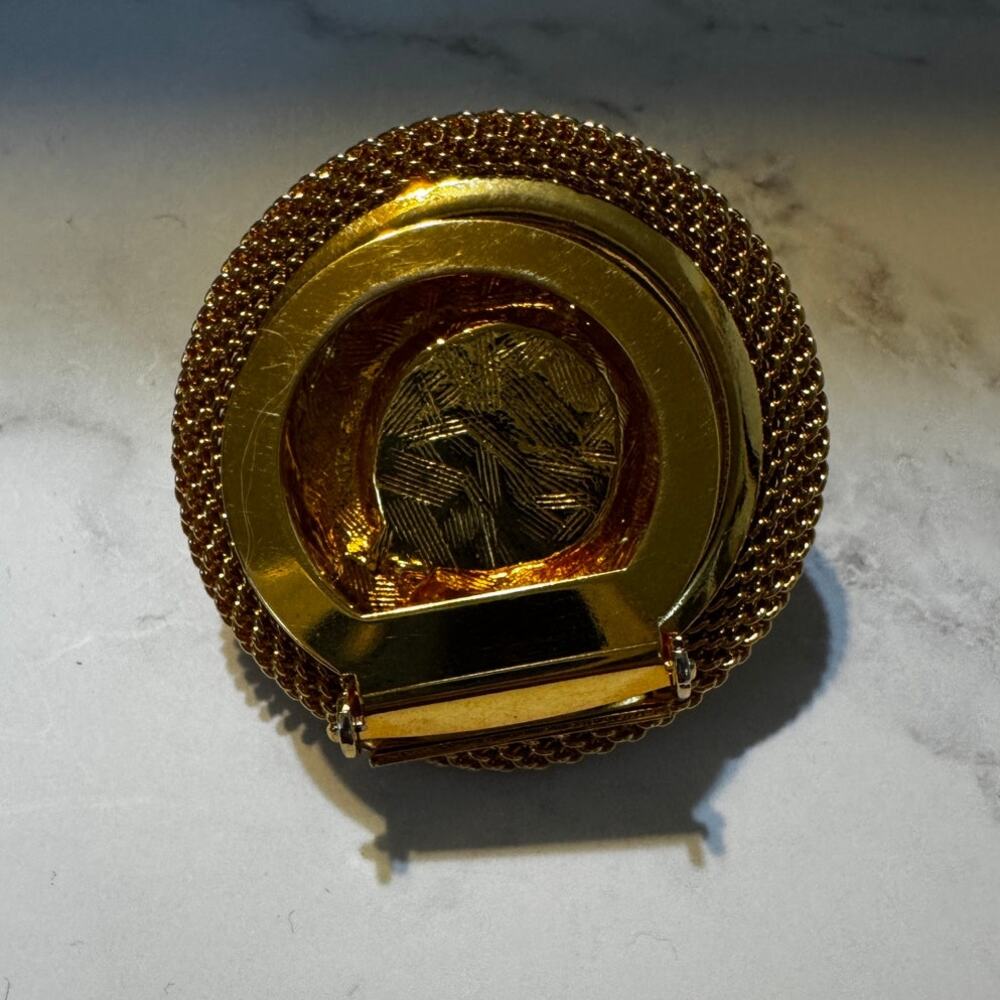 Vintage Round Faux Pearl Cabochon Scarf Clip - Picture 3 of 5